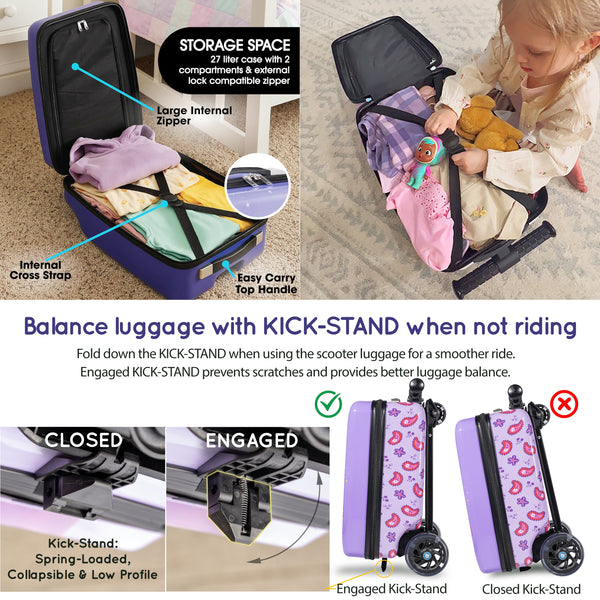 Abby Cadabby 4-in-1 Detachable Scooter Luggage