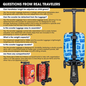 Cookie Monster 4-in-1 Detachable Scooter Luggage