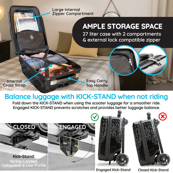 Drip 4-in-1 Detachable Scooter Luggage