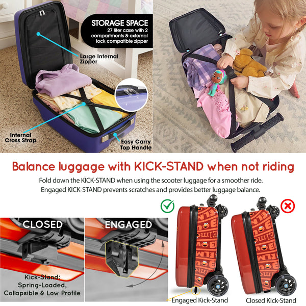 Elmo 4-in-1 Detachable Scooter Luggage