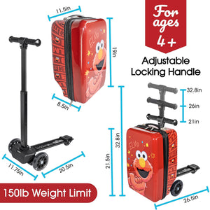 Elmo 4-in-1 Detachable Scooter Luggage