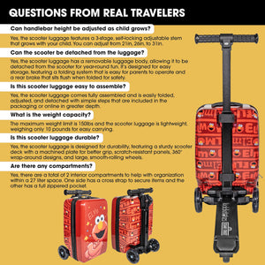 Elmo 4-in-1 Detachable Scooter Luggage