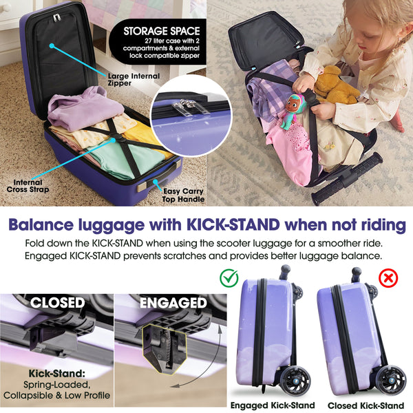 Unicorn 4-in-1 Detachable Scooter Luggage