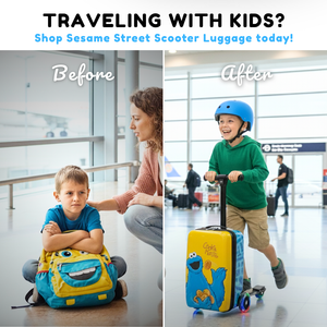 Cookie Monster 4-in-1 Detachable Scooter Luggage