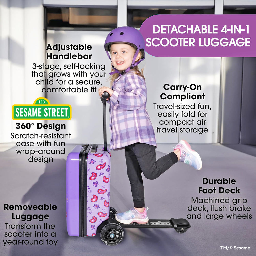 Abby Cadabby 4-in-1 Detachable Scooter Luggage