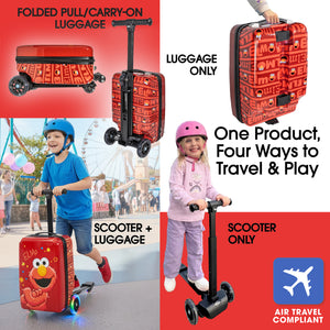 Elmo 4-in-1 Detachable Scooter Luggage