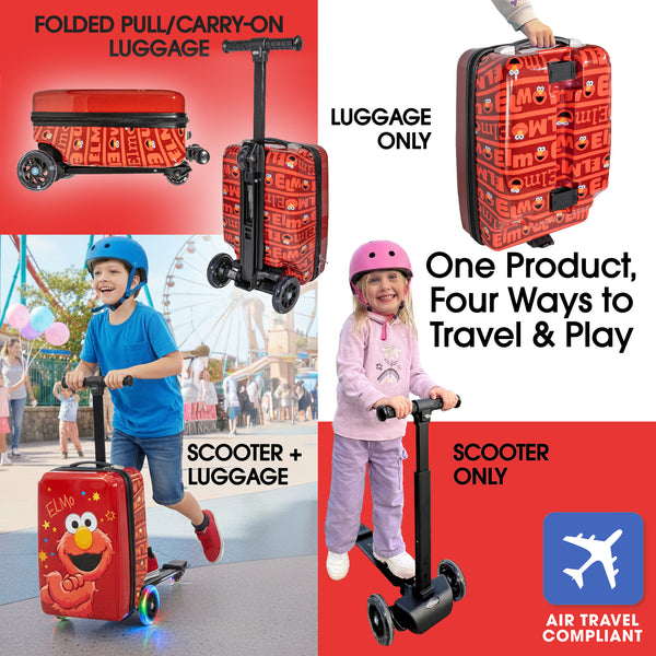 Elmo 4-in-1 Detachable Scooter Luggage
