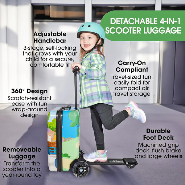 Sesame Street Gang 4-in-1 Detachable Scooter Luggage