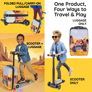 Monster Truck 4-in-1 Detachable Scooter Luggage