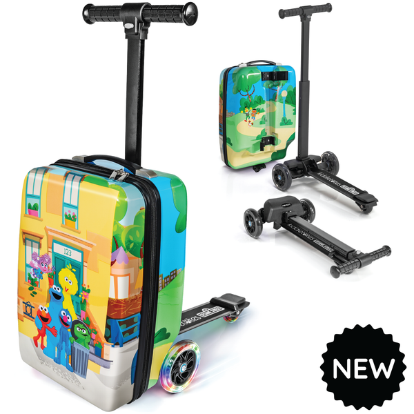 Sesame Street Gang 4-in-1 Detachable Scooter Luggage
