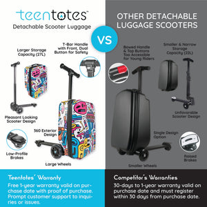 Graffiti 4-in-1 Detachable Scooter Luggage