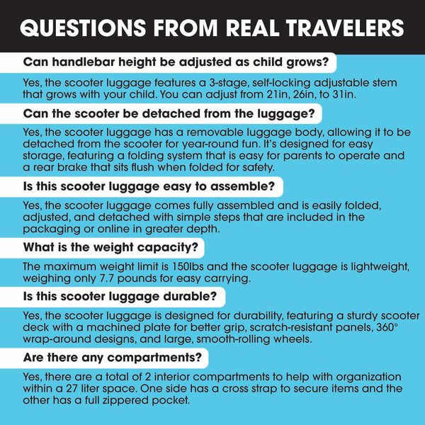 Graffiti 4-in-1 Detachable Scooter Luggage