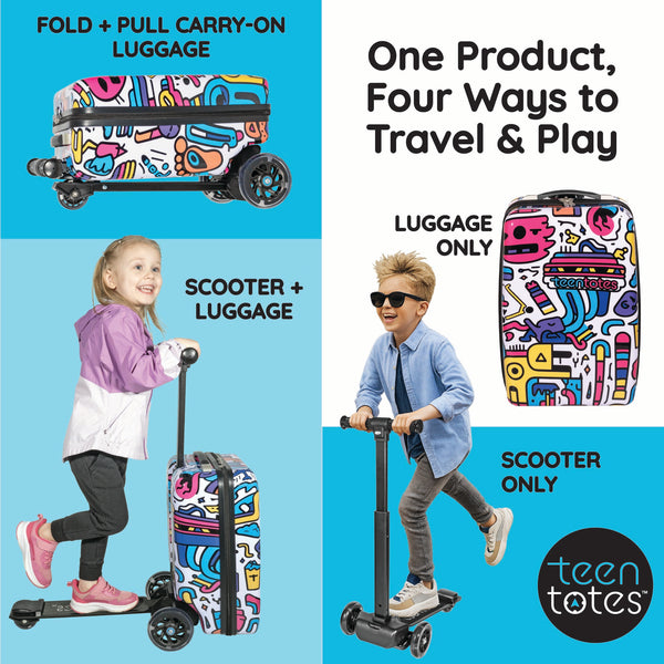 Graffiti 4-in-1 Detachable Scooter Luggage